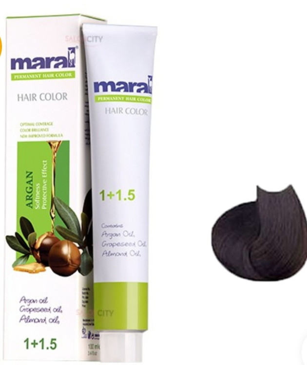 رنگ مو گیاهی مارال شماره ۲ طبیعی مشکی قهوهای