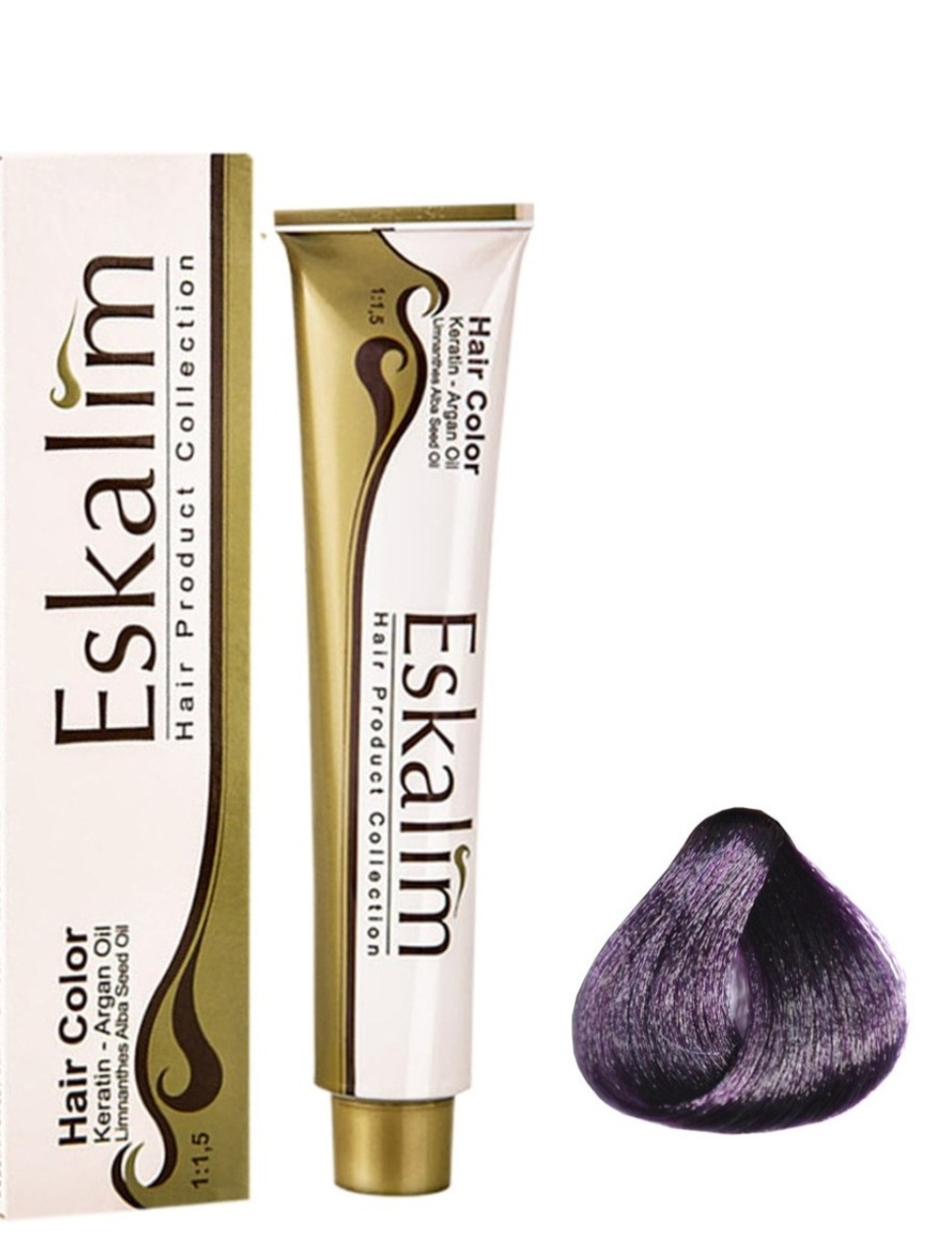 رنگ مو اسکالیم ۵/۲۰ قهوه ای بادنجانی روشن